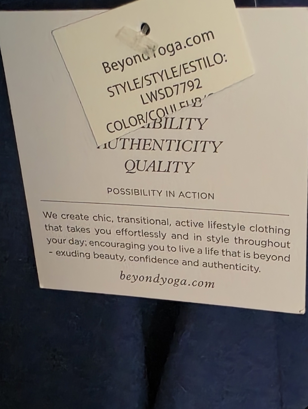Beyond Yoga NWT Featherweight Daydreamer Pullover Marine Blue Heather Size Small - Picture 5 of 6